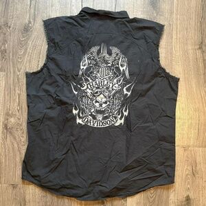 Y2K Vintage Harley Davidson Biker Vest